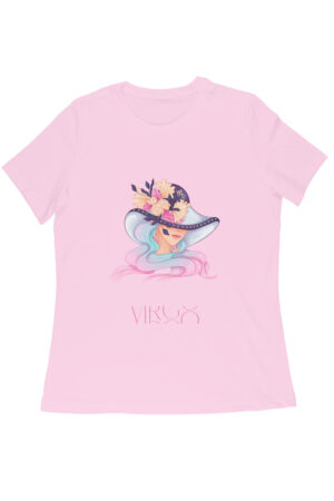 Virgo zodiac sign women’s round neck T-shirt Pink