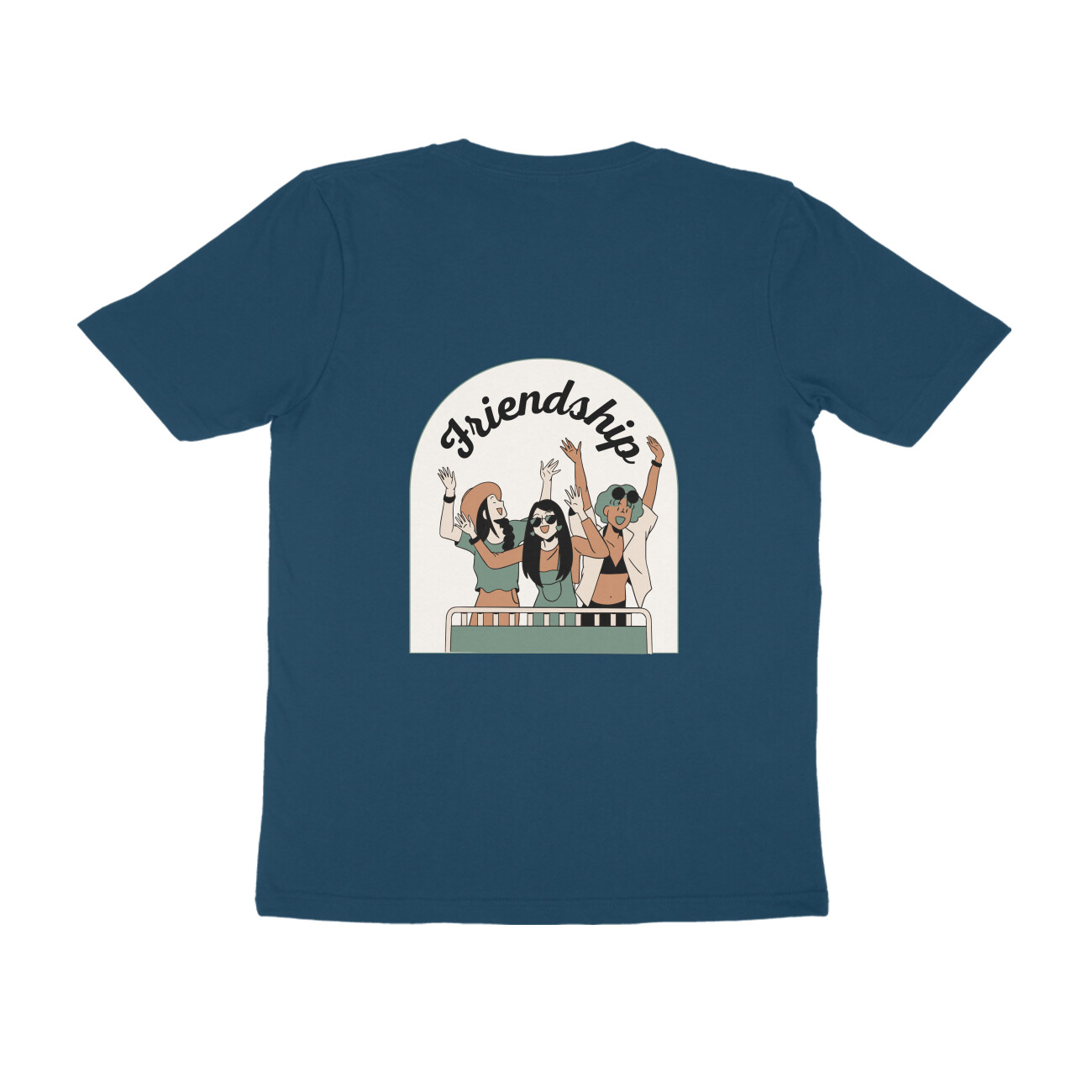 Friendship Back Print Men's T-shirt 6 Color All Size - Image 2