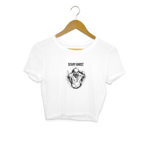 Scary Ghost Girl Women's Crop Top T-shirt