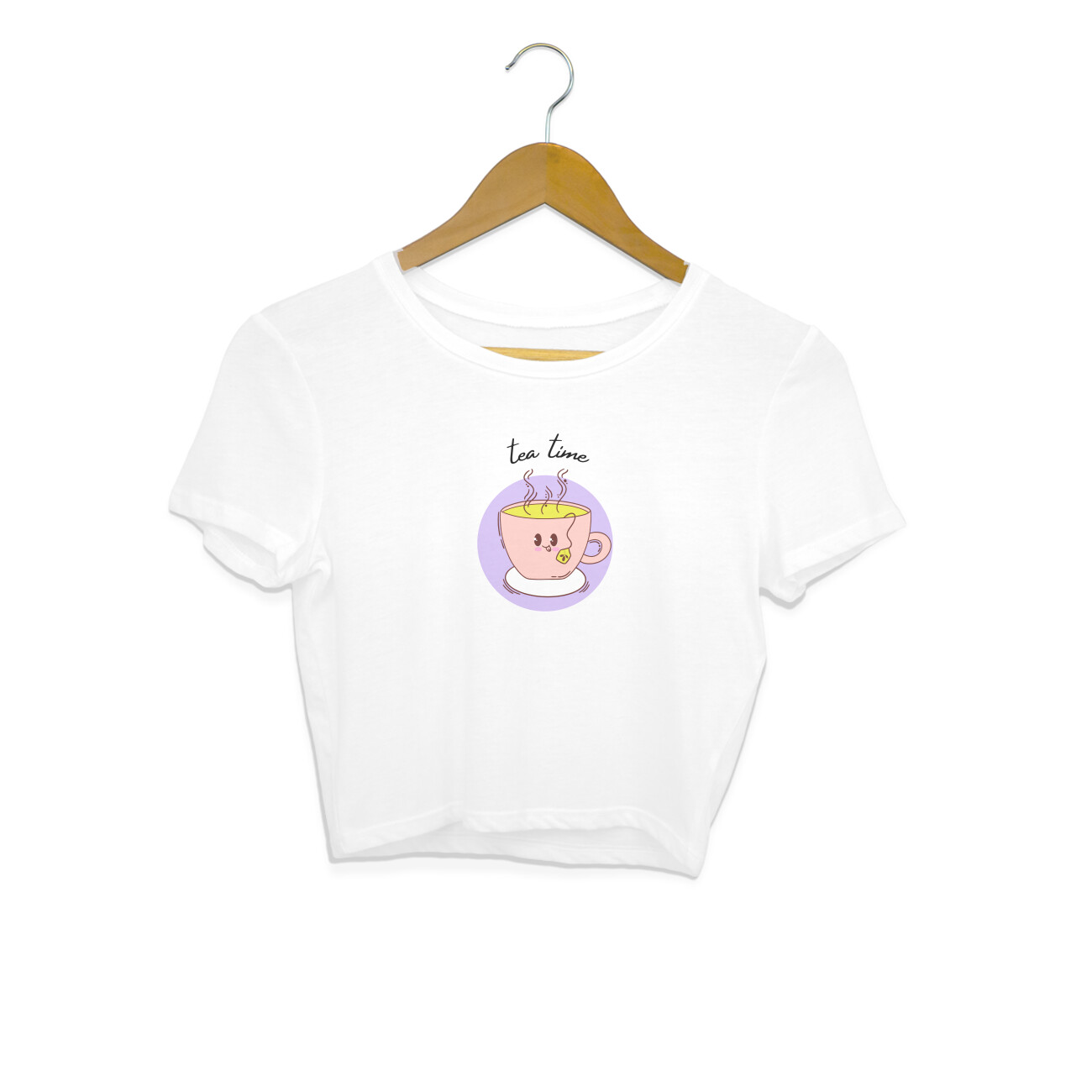 Tea Time Girl's Crop Top T-Shirt - Image 3