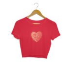 Big Golden Heart Girl's Crop Top - Image 5
