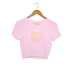 Big Golden Heart Girl's Crop Top - Image 7