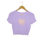 Big Golden Heart Girl's Crop Top - Image 8