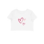 Three Hearts Girl's Women's Crop Top