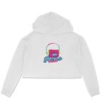 Retro music girl's women's crop hoodies
