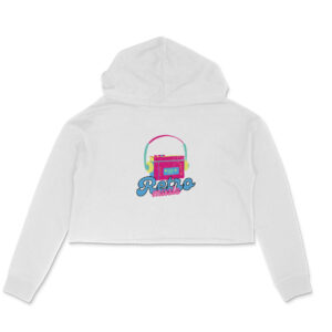 Retro music girl's women's crop hoodies