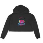 Retro music girl's women's crop hoodies - Image 3