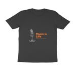 Music is life Men's Half Sleeve Round Neck T-Shirt