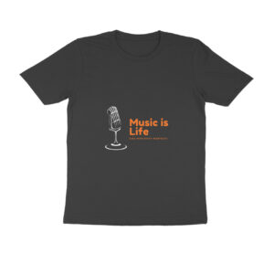 Music is life Men's Half Sleeve Round Neck T-Shirt