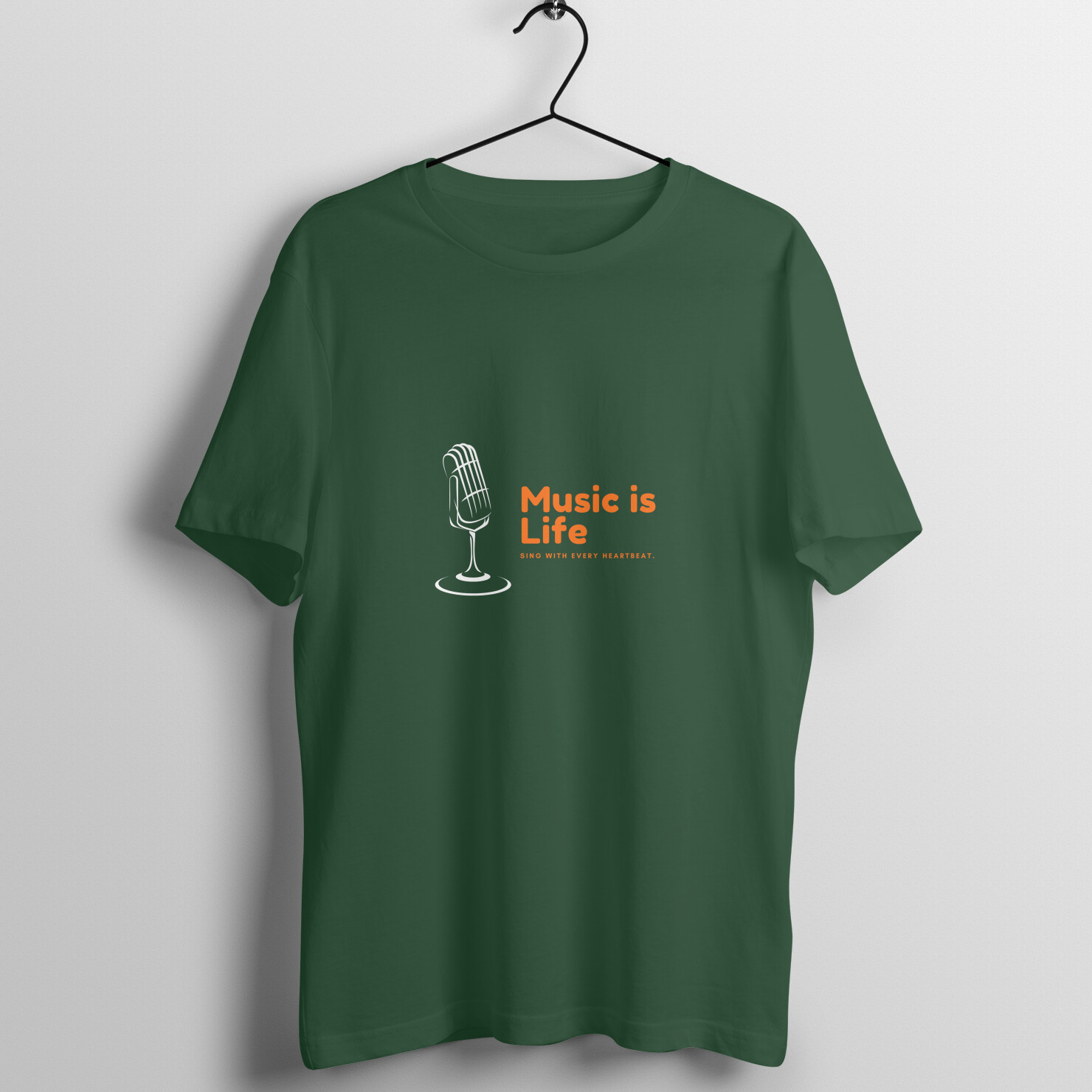 Music is life Men's Half Sleeve Round Neck T-Shirt - Image 2