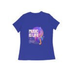 Music is my life Girl's Women's Half Sleeve Round Neck T-Shirt - Image 4