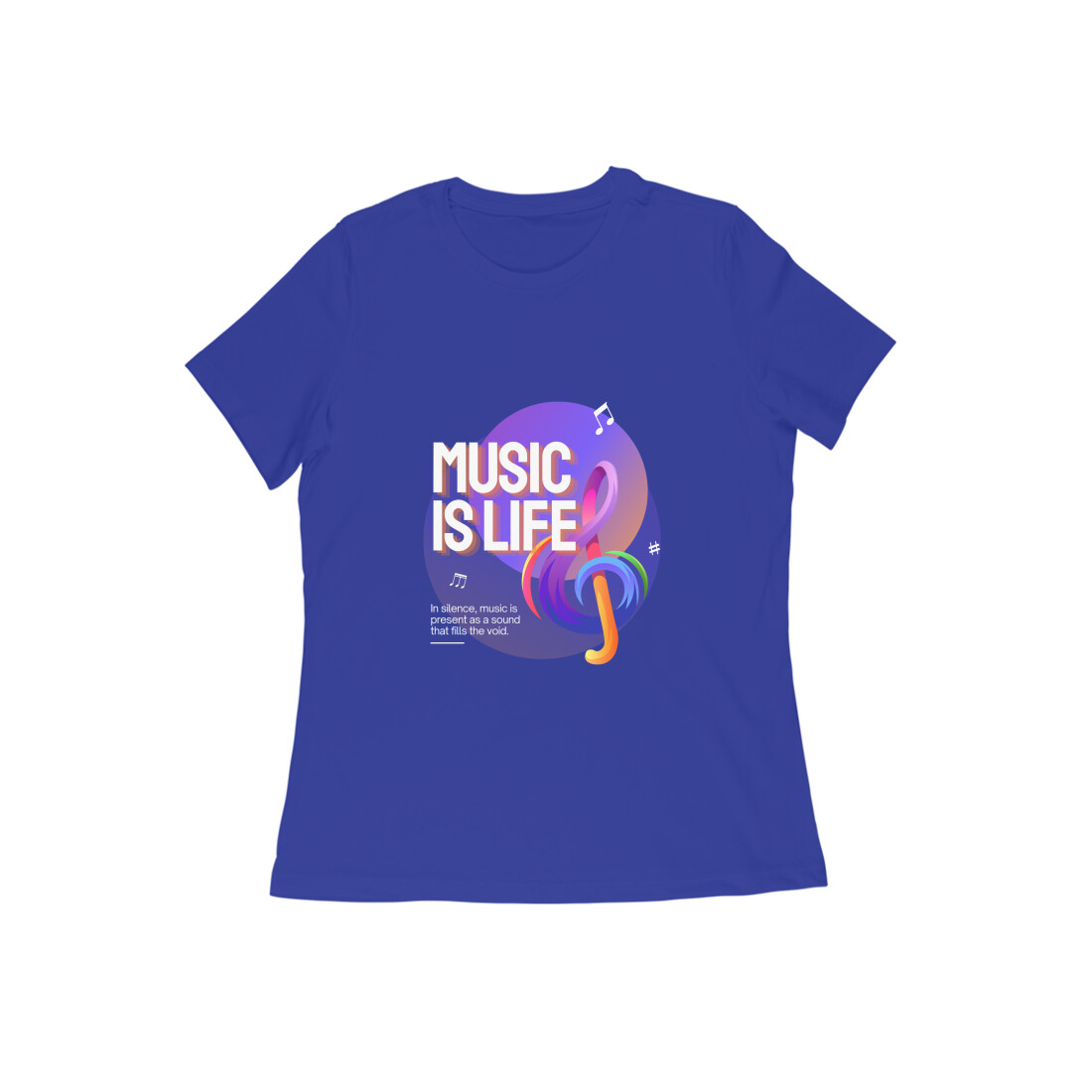 Music is my life Girl's Women's Half Sleeve Round Neck T-Shirt - Image 4