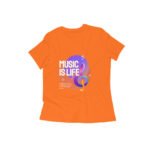 Music is my life Girl's Women's Half Sleeve Round Neck T-Shirt - Image 5