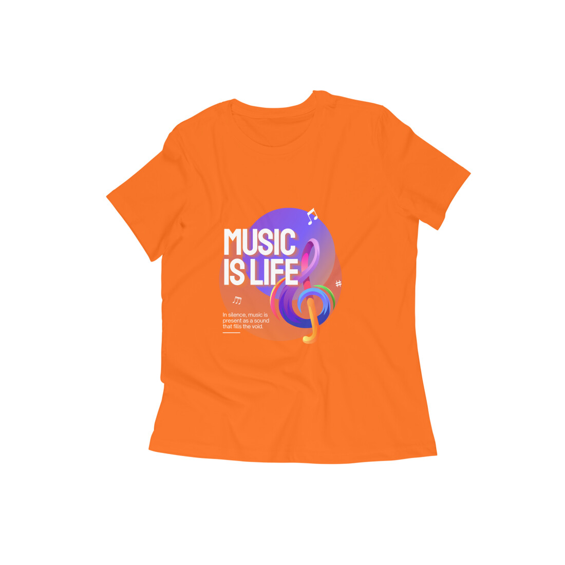 Music is my life Girl's Women's Half Sleeve Round Neck T-Shirt - Image 5