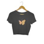 Butterfly Flower Girl's Women's Crop Top Crop T-shirt