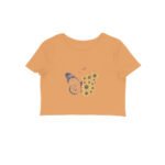 Butterfly Flower Girl's Women's Crop Top Crop T-shirt - Image 2