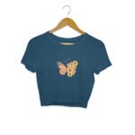 Butterfly Flower Girl's Women's Crop Top Crop T-shirt - Image 5