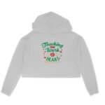 Teaching is a work of heart girls women's crop hoodies - Image 2