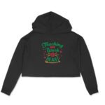 Teaching is a work of heart girls women's crop hoodies - Image 3