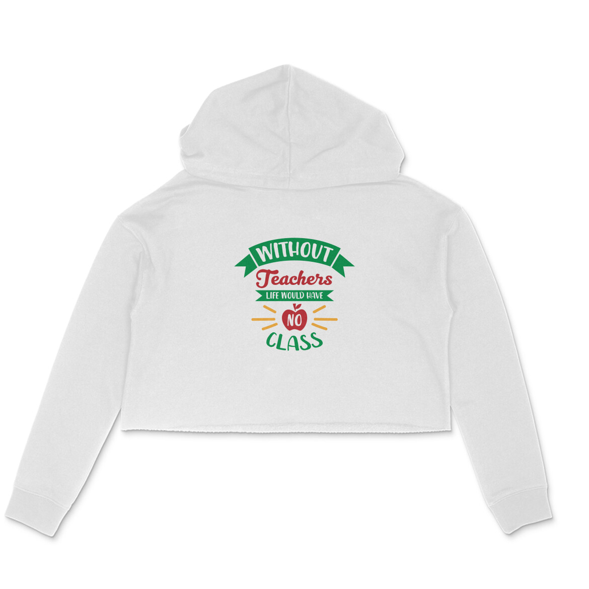 Teacher without life girl's women's crop hoodies