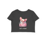 Let's travel girl's crop T-shirt