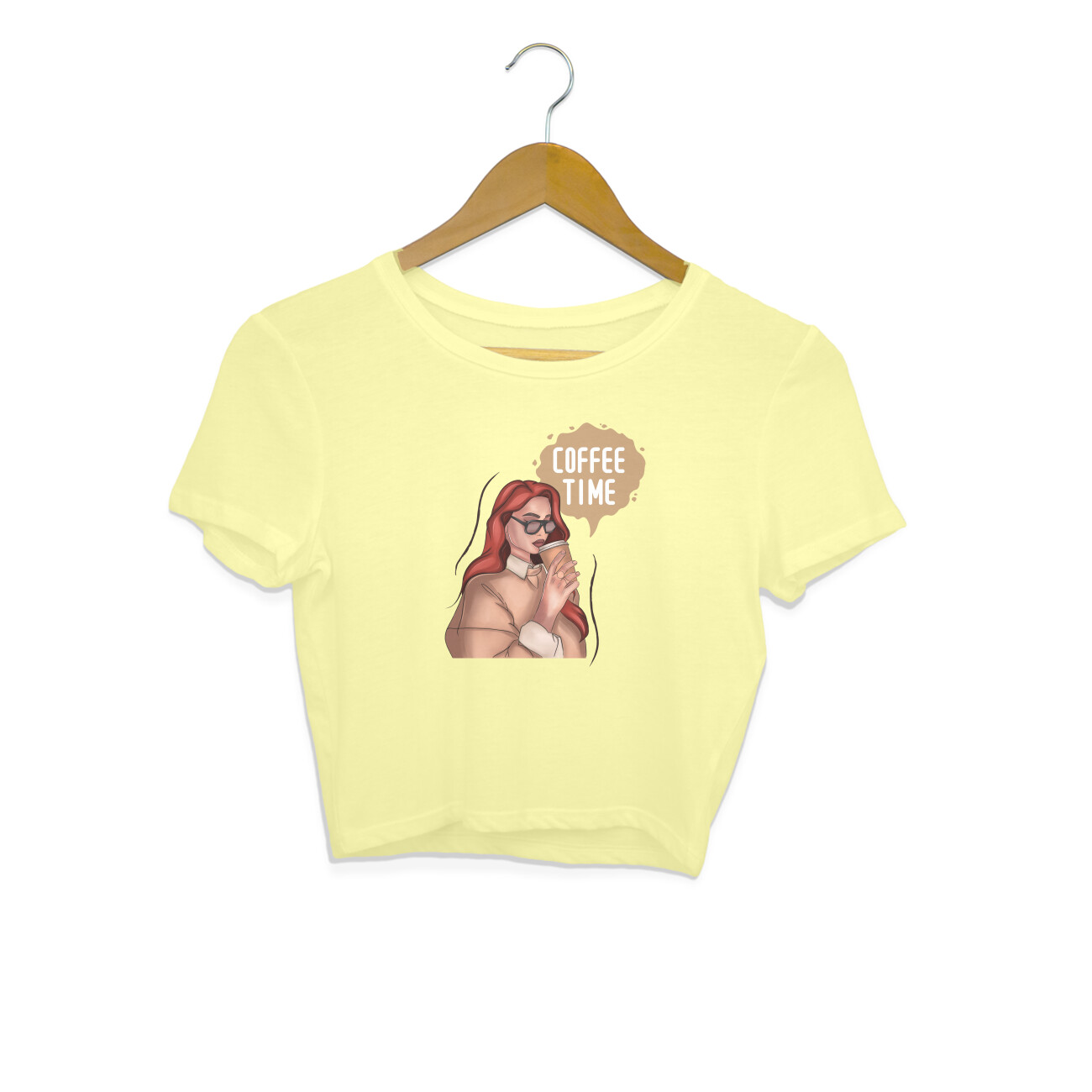 Coffee time women's crop T-shirt - Image 5