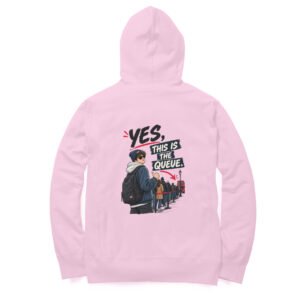 Men’s Women’s Hoodie Back Print UK Special – Yes, This is the queue