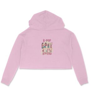 K-pop lovers girl's crop hoodies in 5 colors