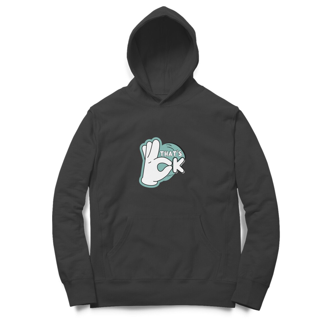That's ok men's women's unisex hoodies black/grey - Image 2