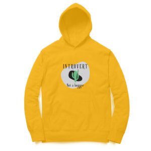 Introvert men's women's unisex hoodies yellow/mint green/white