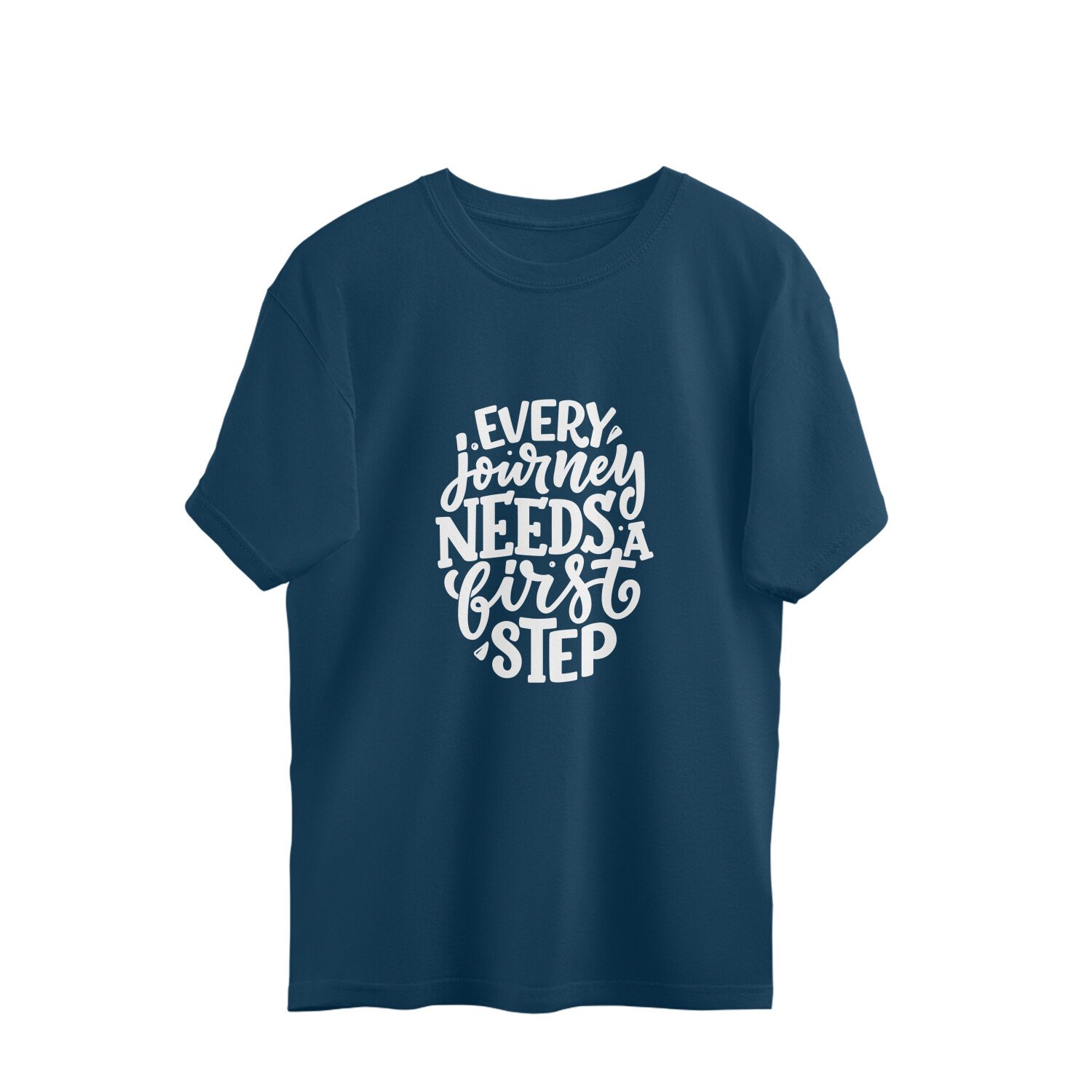 Oversized men's T-Shirt - every journey needs first step - Image 3