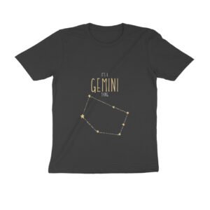 Gemini zodiac sign men’s round neck T-shirt Black S to 5XL
