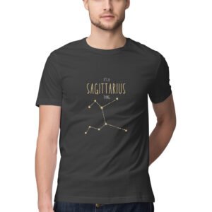 Sagittarius zodiac sign men’s round neck T-shirt Black S to 5XL