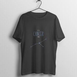 Cancer zodiac sign men’s round neck T-shirt Black