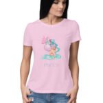 Pisces zodiac sign women’s round neck T-shirt Pink
