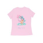 Pisces zodiac sign women’s round neck T-shirt Pink - Image 2