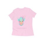 Sagittarius zodiac sign women’s round neck T-shirt Pink