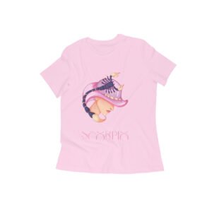 Scorpio zodiac sign women’s round neck T-shirt Pink