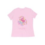 Gemini zodiac sign women’s round neck T-shirt Pink
