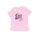 Aries zodiac sign women’s round neck T-shirt Pink