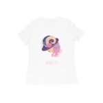 Aries zodiac sign women’s round neck T-shirt Pink - Image 3