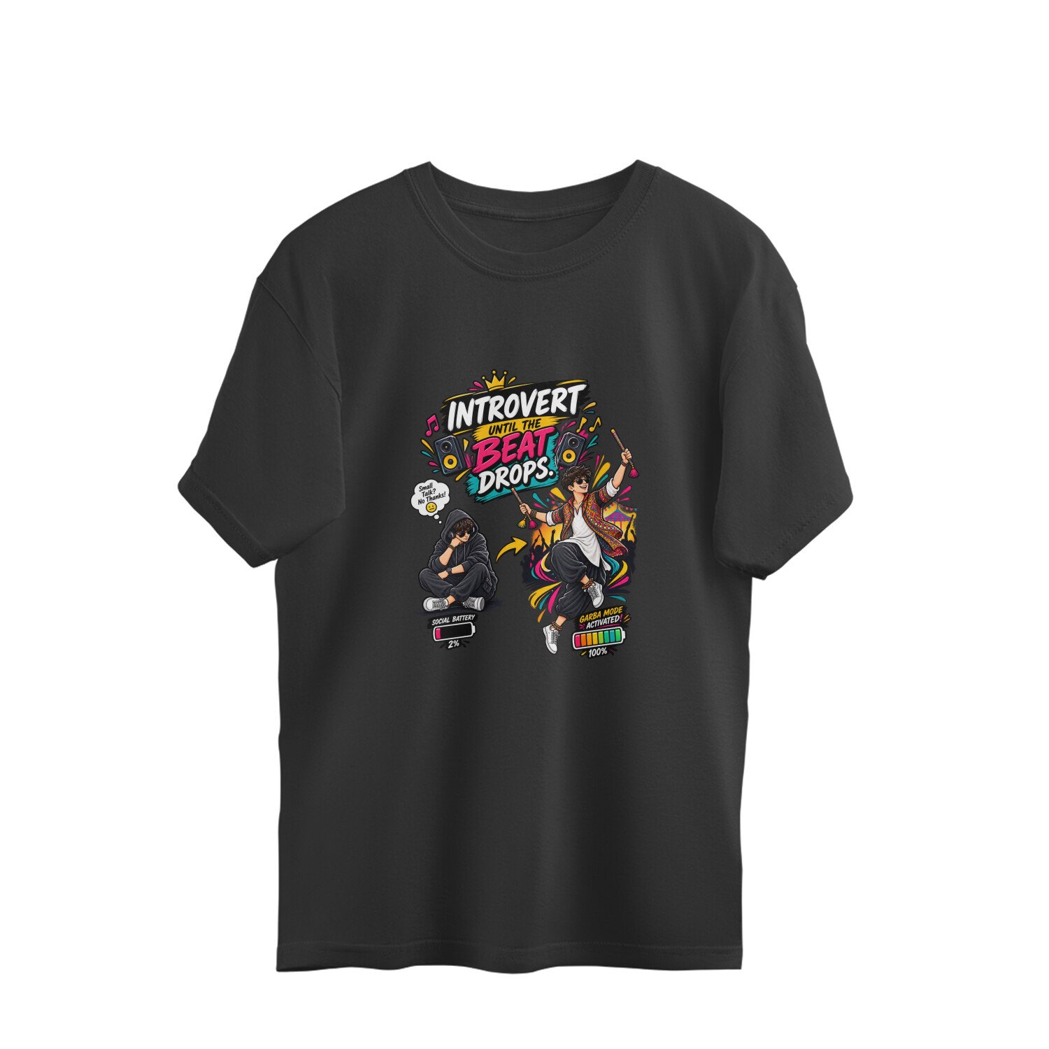 Oversize T-Shirt Garba Introvert until the beat drops - Image 10