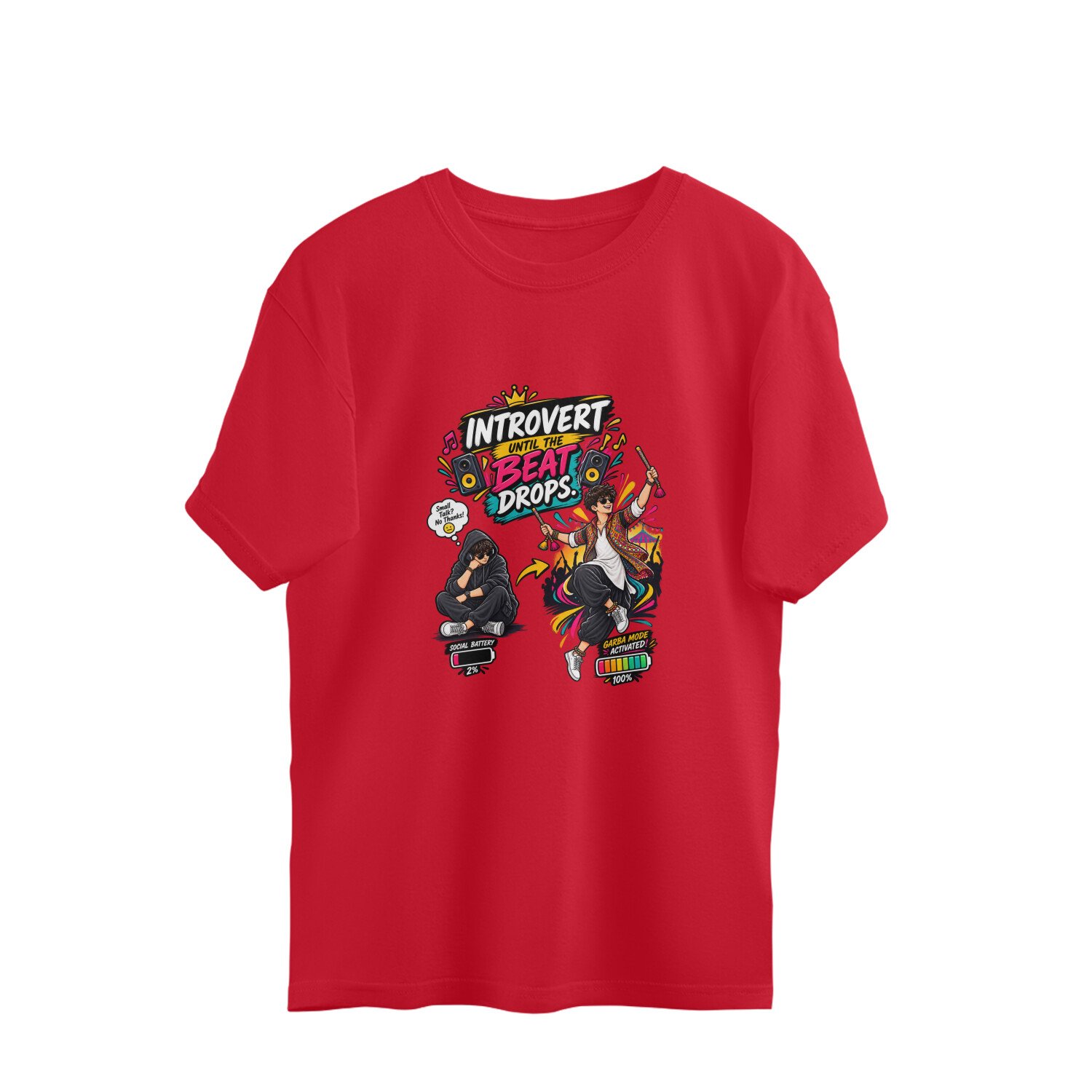 Oversize T-Shirt Garba Introvert until the beat drops - Image 5