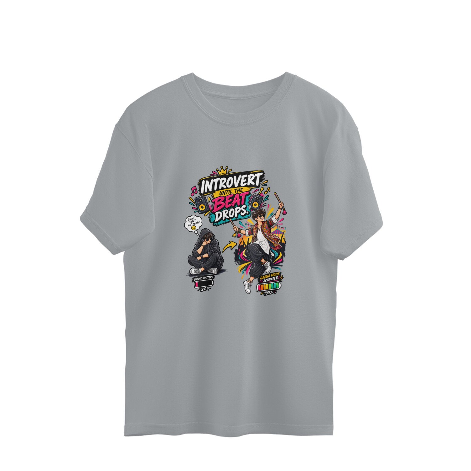 Oversize T-Shirt Garba Introvert until the beat drops - Image 13