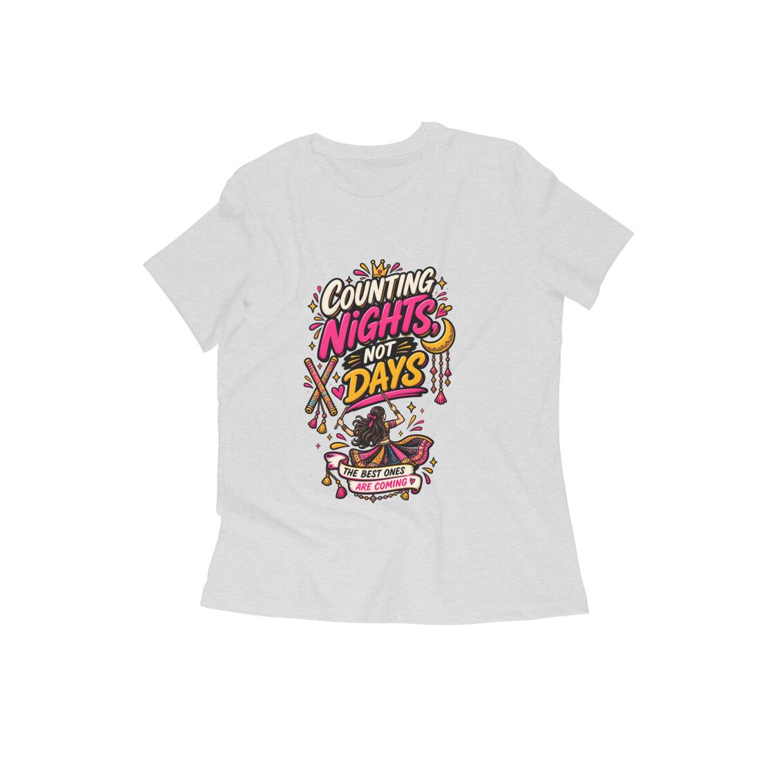Girl's T-Shirt Garba - Counting Nights Color Batch 1/2 - Image 4