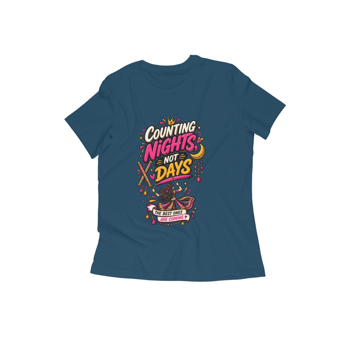 Girl's T-Shirt Garba - Counting Nights Color Batch 1/2 - Image 5