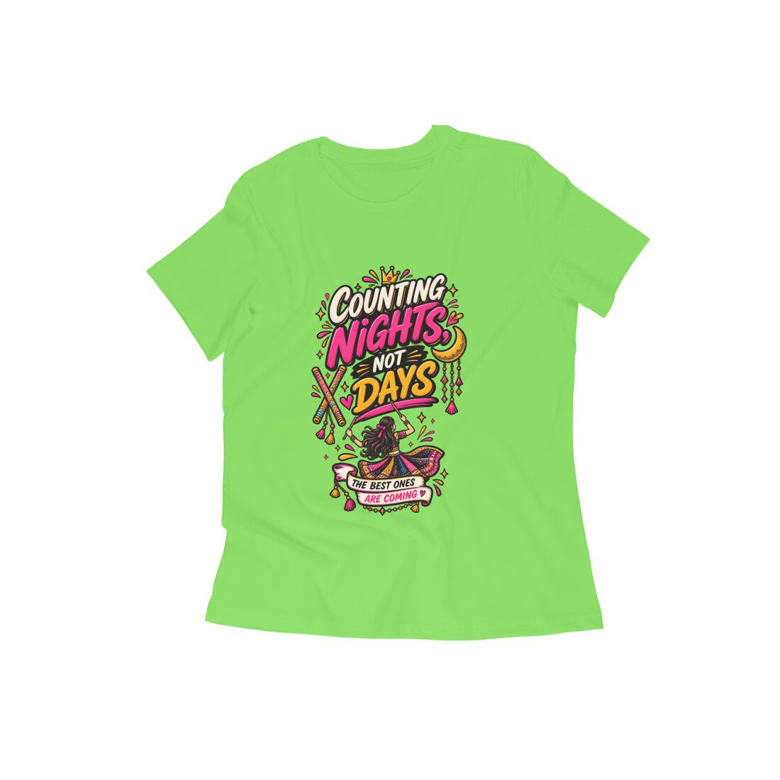 Girl's T-Shirt Garba - Counting Nights Color Batch 1/2 - Image 13
