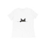 Women's T-shirt Top Black Cat Nature Animal