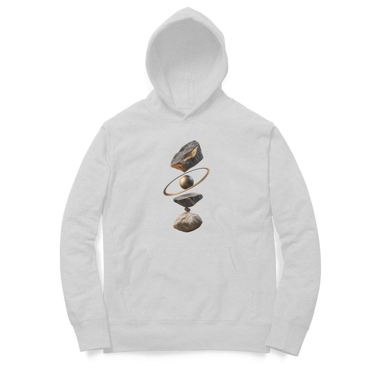 front-6a99d3d12d421-Melange_Grey_M_Hoodie.jpg Men Women Unisex Hoodie Stone Art Imagination - Image 1