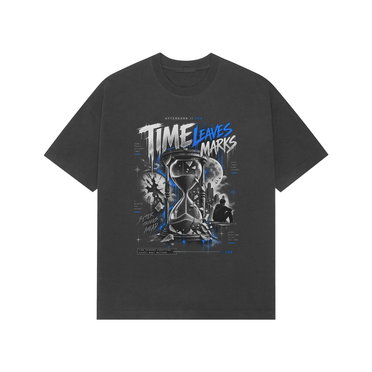 front-6aa1a9cf4248d-Black_S_Premium_Oversized_T-shirt.jpg Time Leaves Mark - AFTERDARK 006 - Image 1